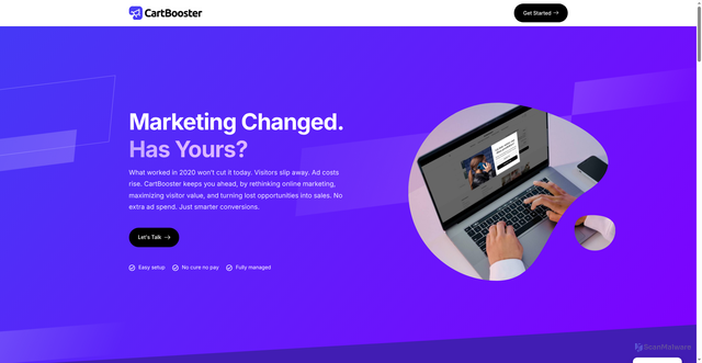 Security scan screenshot of https://cartbooster.io