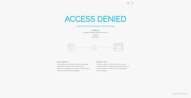 Security scan screenshot of https://lk.wyincc.com