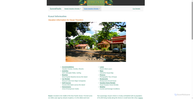 Security scan screenshot of https://www.summitpacific.com/kauai/