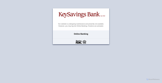 Security scan screenshot of https://www.keysavingsbank.com/