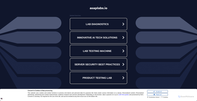 Security scan screenshot of https://s.asaplabs.io