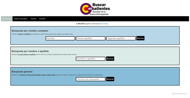 Security scan screenshot of https://buscar.combatientes.es