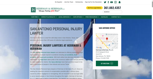 Security scan screenshot of https://www.herrmanandherrman.com/san-antonio-personal-injury-lawyer/
