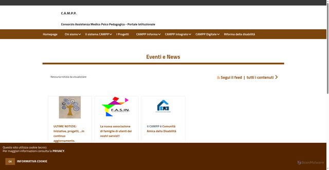 Security scan screenshot of https://www.campp.it/hh/index.php?jvs=0&acc=1