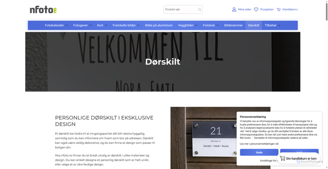 Security scan screenshot of https://nfoto.no/dorskilt/?utm_source=nfoto.no&utm_campaign=6fc93140bf-EMAIL_CAMPAIGN_2026_03_26_11_31&utm_medium=email&utm_term=0_-6fc93140bf-4832893&mc_cid=6fc93140bf&mc_eid=UNIQID