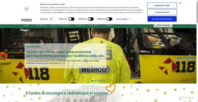 Security scan screenshot of https://www.ao.pr.it/