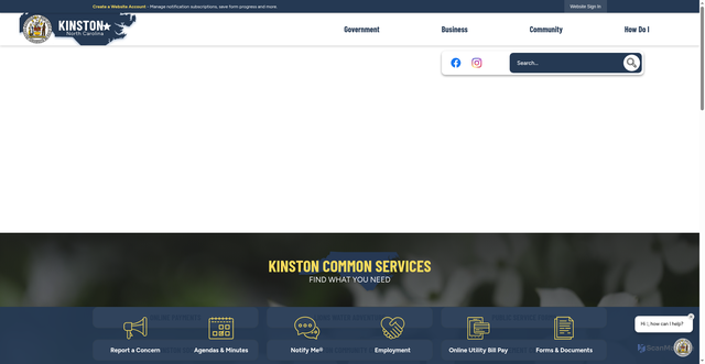 Security scan screenshot of https://kinstonnc.gov/