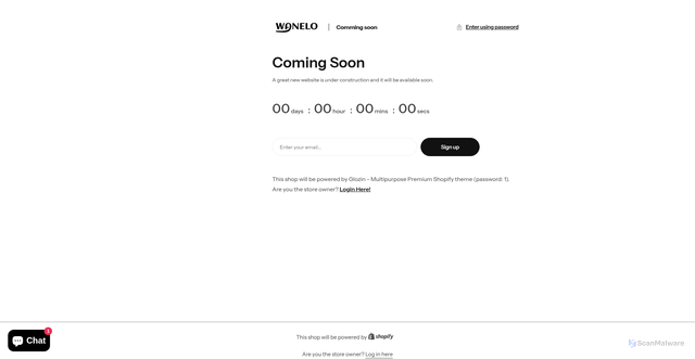 Security scan screenshot of https://wanelo.com