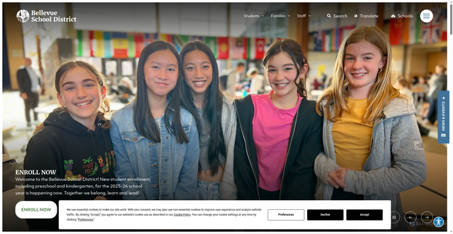 Security scan screenshot of https://www.bsd405.org/