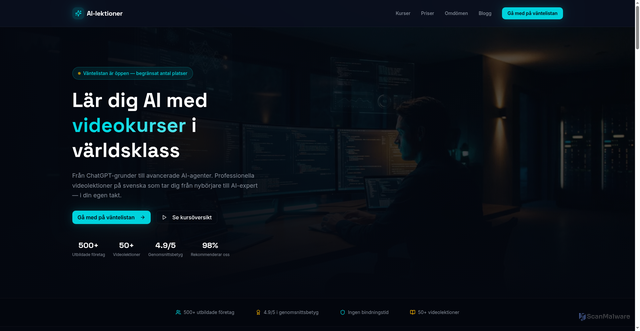Security scan screenshot of https://ailektioner.se