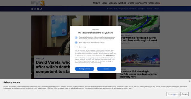 Security scan screenshot of https://www.wtkr.com