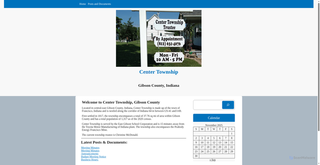 Security scan screenshot of https://gibsoncentertwp-in.gov/