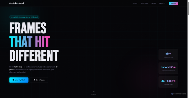 Security scan screenshot of https://rohitporfolio-o74sopt0cl.edgeone.app/