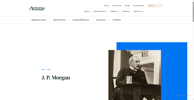 Security scan screenshot of https://www.philanthropyroundtable.org/hall-of-fame/j-p-morgan/