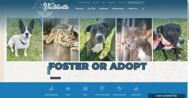 Security scan screenshot of https://www.victorvilleca.gov/