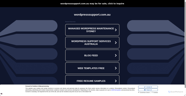 Security scan screenshot of https://wordpresssupport.com.au