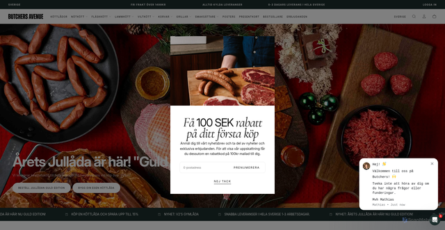 Security scan screenshot of https://butchersavenue.se/