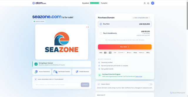 Security scan screenshot of http://www.seazone.com