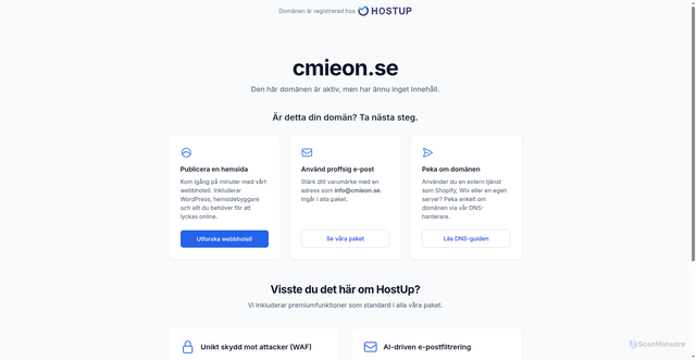 Security scan screenshot of https://cmieon.se