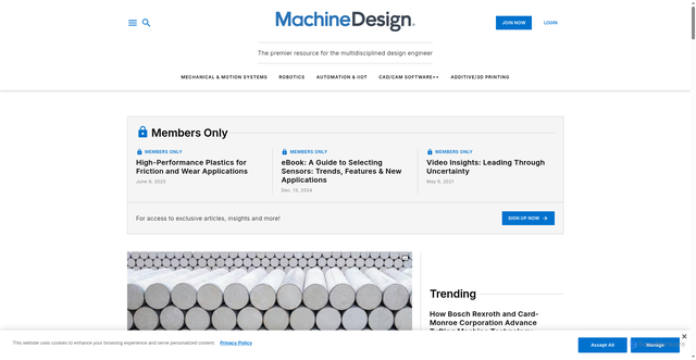 Security scan screenshot of https://machinedesign.com