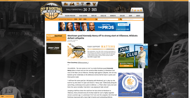 Security scan screenshot of https://www.cityofbasketballlove.com/news_article/show/1349278?referrer_id=1566508