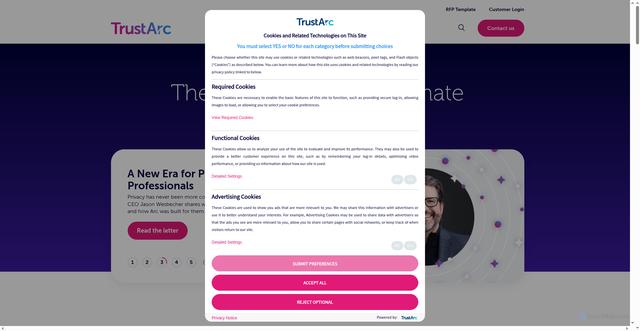 Security scan screenshot of https://privacy-policy.truste.com/