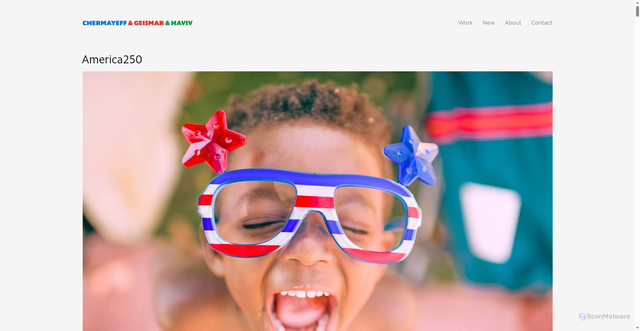 Security scan screenshot of https://cghnyc.com/work/project/america250