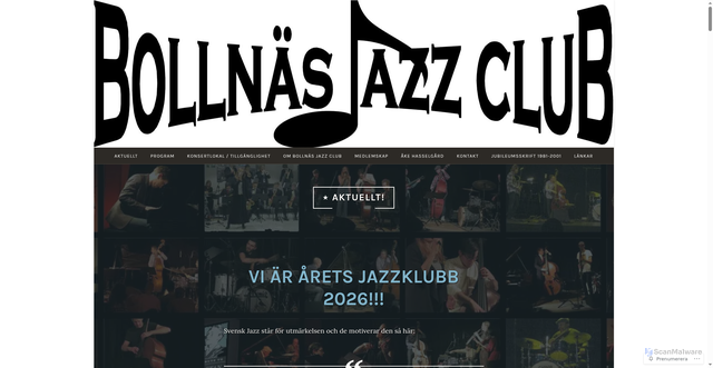 Security scan screenshot of https://bollnasjazzclub.se