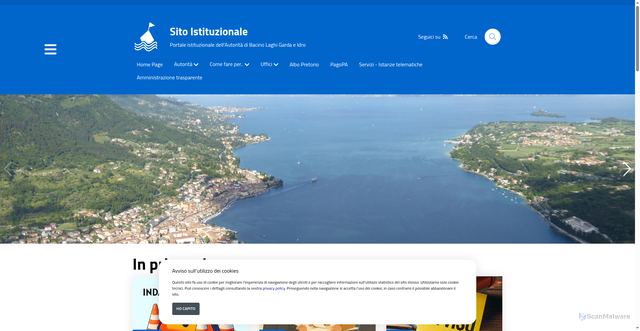 Security scan screenshot of https://www.consorziogardaidro.it/