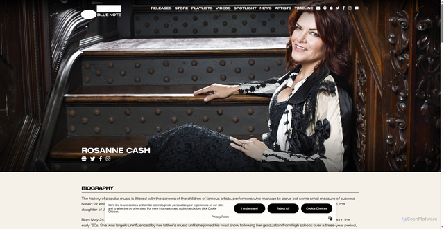 Security scan screenshot of https://www.bluenote.com/artist/rosanne-cash/