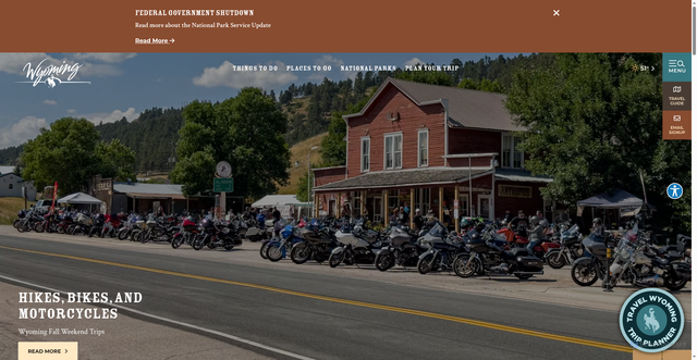 Security scan screenshot of https://travelwyoming.com/