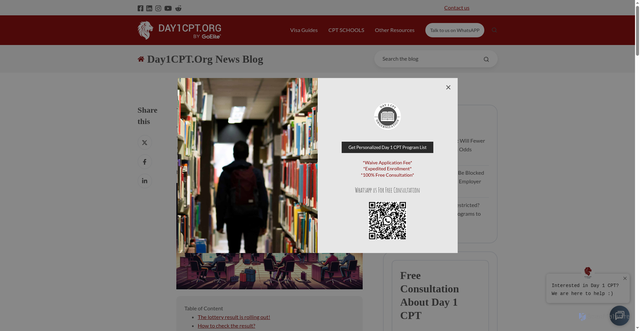 Security scan screenshot of https://day1cpt.org/news/h1b-lottery-2026-fy-result-is-out