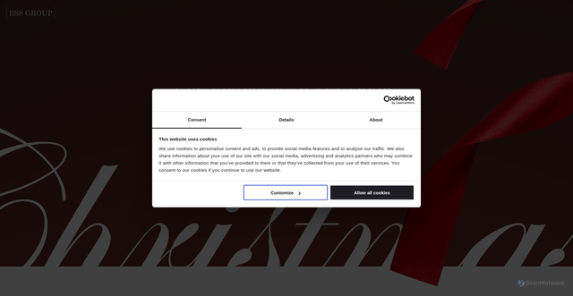 Security scan screenshot of https://www.essgroup.se/julklappen/?utm_source=braze&utm_medium=email&utm_campaign=julklappen_2025&utm_content=TidigareJK_NB_B2C_SE_Y25_W45_JK-FAS2-REMINDER&lid=0739dauy8gd7