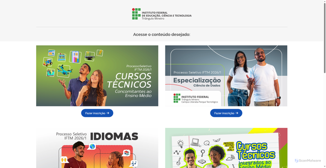 Security scan screenshot of https://iftm.edu.br/