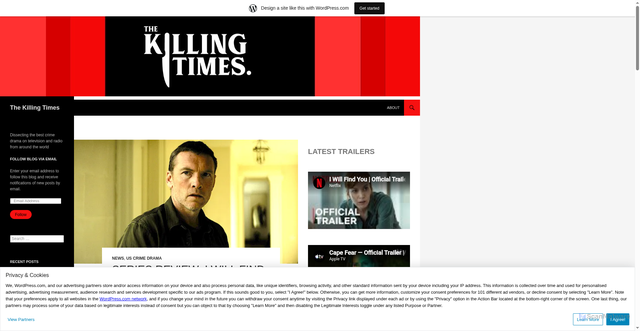 Security scan screenshot of https://thekillingtimestv.wordpress.com/2026/06/18/series-review-i-will-find-you/