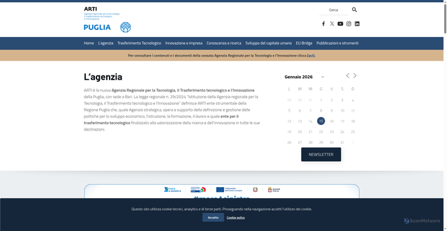 Security scan screenshot of https://www.arti.puglia.it/