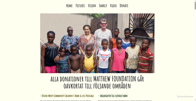 Security scan screenshot of https://matthewfoundation.se