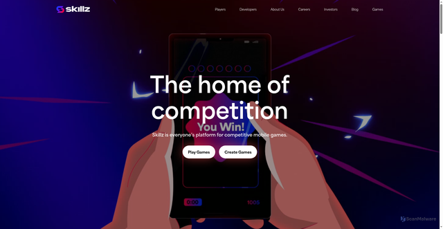 Security scan screenshot of https://ts.skillz.com