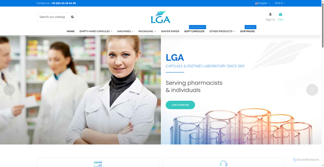 Security scan screenshot of https://lga.fr
