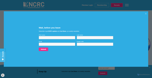 Security scan screenshot of https://ncrc.org