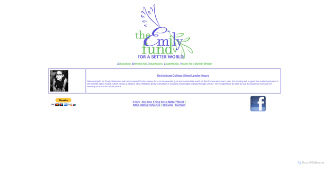 Security scan screenshot of https://www.emilyfund.org