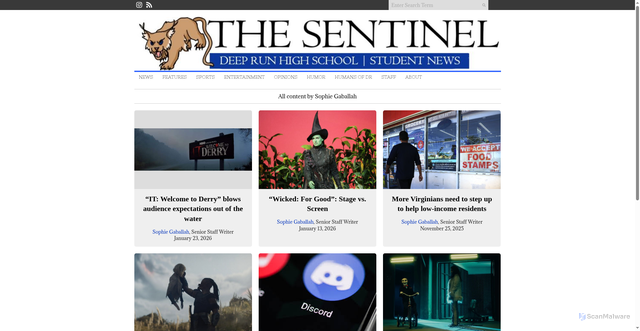 Security scan screenshot of https://deeprunsentinelonline.org/staff_name/sophie-gaballah/