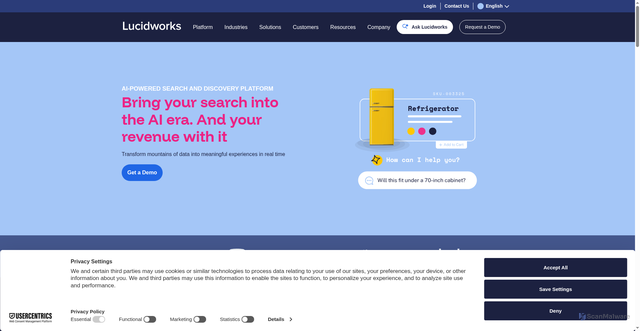 Security scan screenshot of https://lucidworks.com