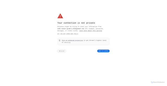 Security scan screenshot of https://us01.router-grade-a.didiglobal.com