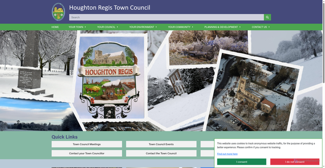 Security scan screenshot of https://houghtonregis-tc.gov.uk/