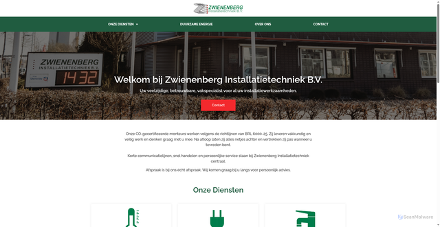 Security scan screenshot of https://zwienenberg.nl