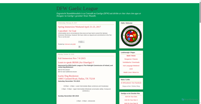 Security scan screenshot of https://dfwgaelicleague.com