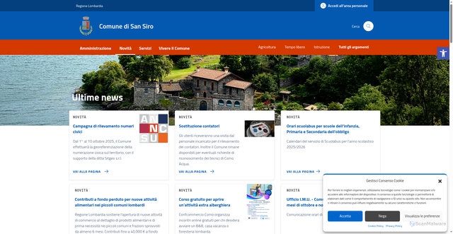 Security scan screenshot of https://comune.sansiro.co.it/