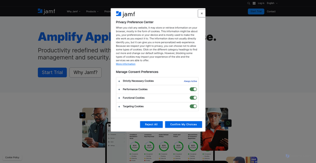 Security scan screenshot of https://info.jamfsoftware.com