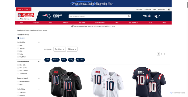 Security scan screenshot of https://www.nflshop.com/new-england-patriots/jerseys/t-25379296+d-2315662346+z-8-3918252576